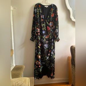 LOFT Plus Maxi Floral Wrap Dress